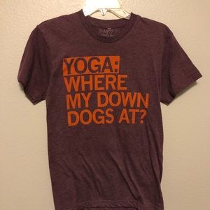 Funny Yoga Graphic Tee - Raygun size small